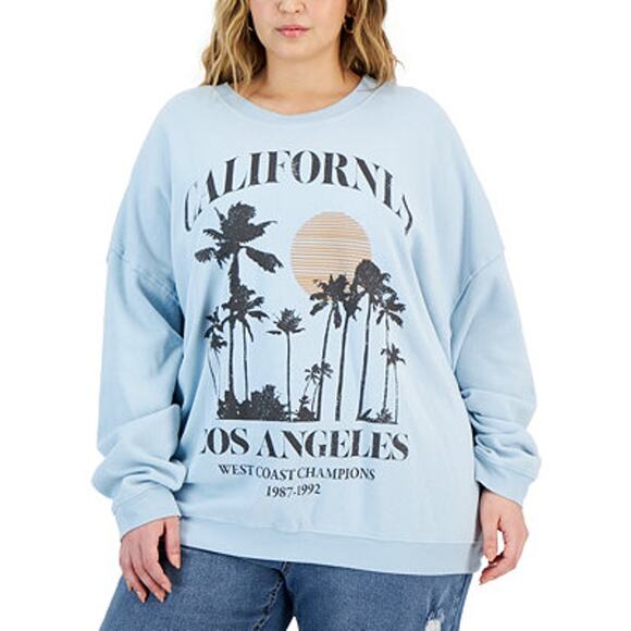 Grayson Threads, The Label Trendy Plus Size California Graphic in Blue - Picture 1 of 1
